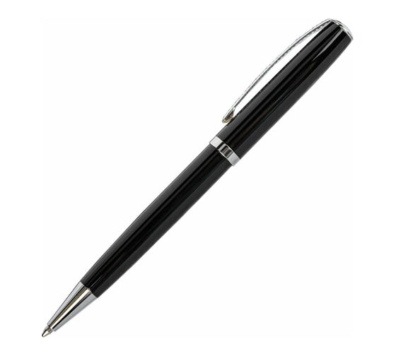 Шариковая ручка BRAUBERG Cayman Black бизнес-класс, корпус черный, узел 1 мм, линия письма 0,7 мм 141410