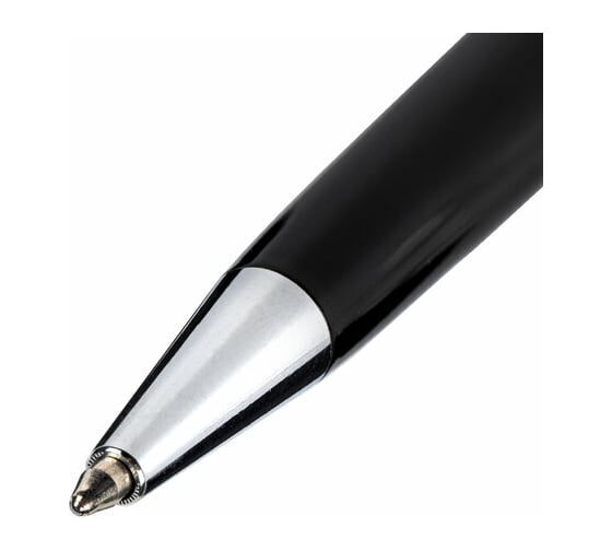 Шариковая ручка BRAUBERG Cayman Black бизнес-класс, корпус черный, узел 1 мм, линия письма 0,7 мм 141410