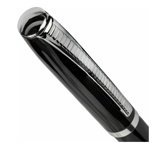 Шариковая ручка BRAUBERG Cayman Black бизнес-класс, корпус черный, узел 1 мм, линия письма 0,7 мм 141410