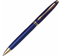 Шариковая ручка BRAUBERG De Luxe Blue бизнес-класс, корпус синий, узел 1 мм, линия письма 0,7 мм 141412