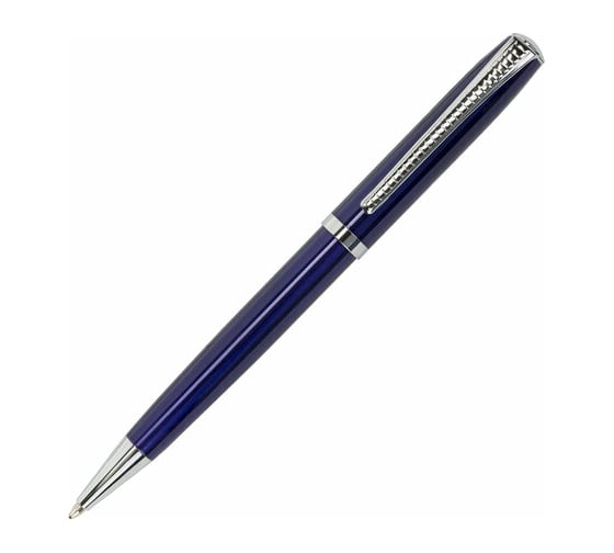 Шариковая ручка BRAUBERG Cayman Blue бизнес-класс, корпус синий, узел 1 мм, линия письма 0,7 мм 141409