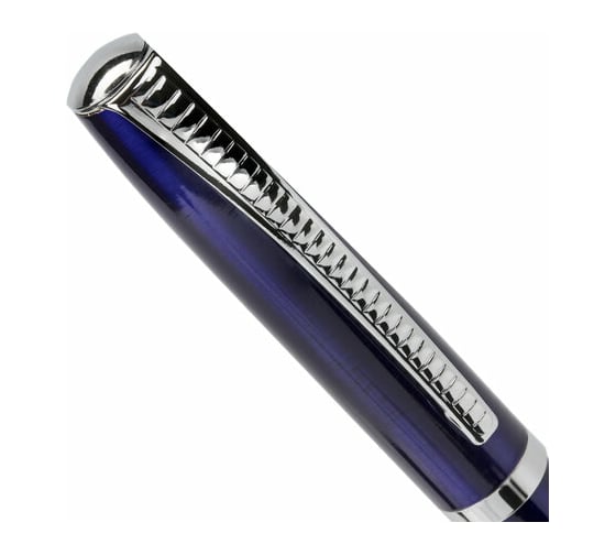 Шариковая ручка BRAUBERG Cayman Blue бизнес-класс, корпус синий, узел 1 мм, линия письма 0,7 мм 141409