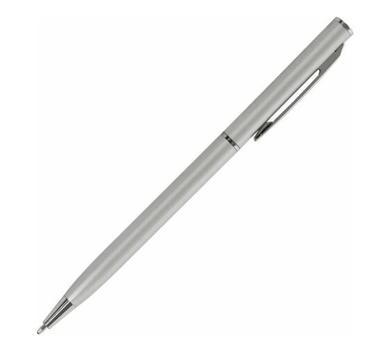 Шариковая ручка BRAUBERG Delicate Silver бизнес-класс, корпус серебристый, узел 1 мм, линия письма 141401