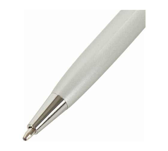 Шариковая ручка BRAUBERG Delicate Silver бизнес-класс, корпус серебристый, узел 1 мм, линия письма 141401