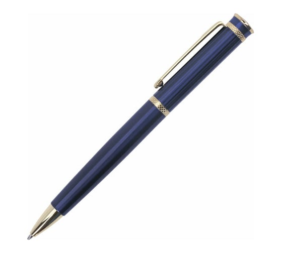 Шариковая ручка BRAUBERG Perfect Blue бизнес-класс, корпус синий, узел 1 мм, линия письма 0,7 мм 141415