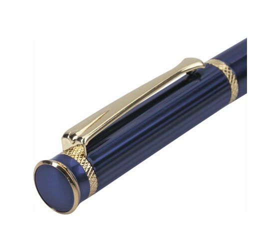 Шариковая ручка BRAUBERG Perfect Blue бизнес-класс, корпус синий, узел 1 мм, линия письма 0,7 мм 141415