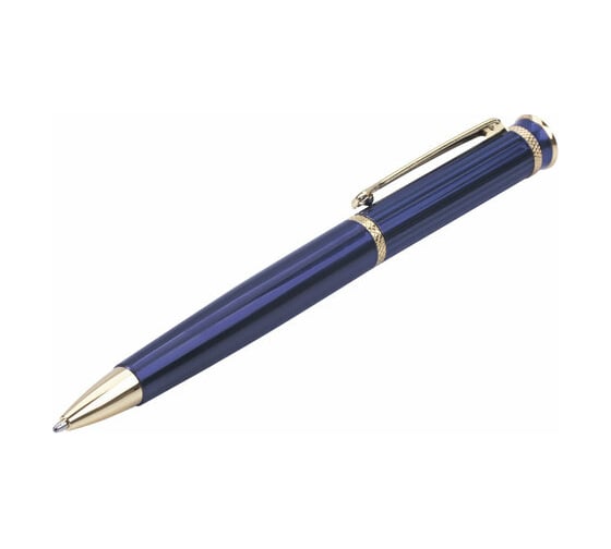 Шариковая ручка BRAUBERG Perfect Blue бизнес-класс, корпус синий, узел 1 мм, линия письма 0,7 мм 141415