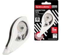 Корректирующая лента BRAUBERG 5 мм х 8 м, белый, окно расхода, с подкручиванием 226813