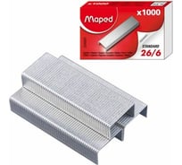 Скобы для степлера MAPED №26/6, 1000 штук, до 20 листов 224938