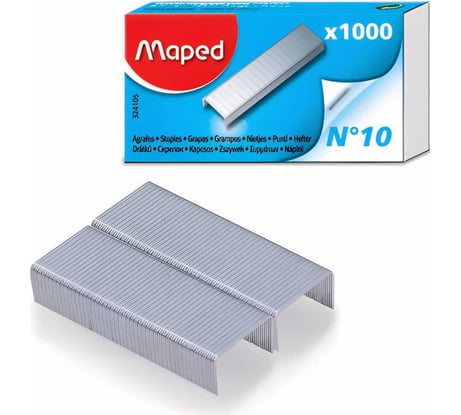 Скобы для степлера MAPED №10, 1000 штук, до 20 листов 223135