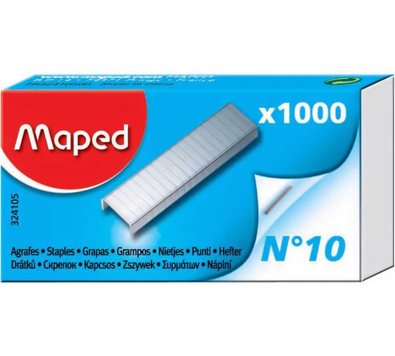 Скобы для степлера MAPED №10, 1000 штук, до 20 листов 223135