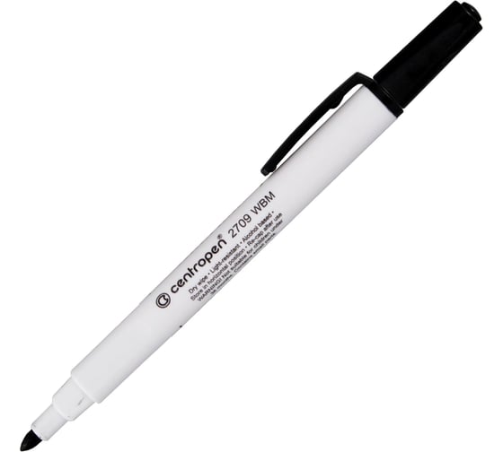 Маркер стираемый для белой доски ОФИСМАГ ЧЕРНЫЙ, CENTROPEN Dry-Wipe, 1,8 мм, 2709 152014