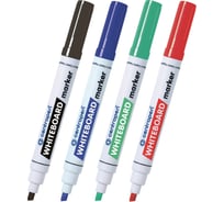 Маркеры стираемые для белой доски ОФИСМАГ НАБОР 4 ЦВЕТА CENTROPEN Dry-Wipe, 8569/4, 1-4,5мм, ш/к 17519 152678