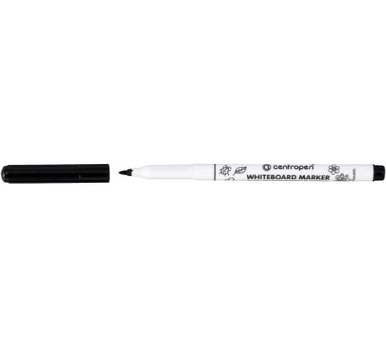 Маркер стираемый ОФИСМАГ для белой доски ЧЕРНЫЙ CENTROPEN Dry-Wipe КОМПЛЕКТ 12 шт 1–2 мм 2507 ш/к 26160 152675 1