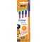 Ручки шариковые BIC Orange Original, НАБОР 4 шт., СИНИЕ, узел 0,8мм, линия 0,3мм, пакет, 8308521 141308 1