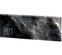 Планинг датированный Staff 2027 285×112 мм гребень картонная обложка 64 л Black marble 118706