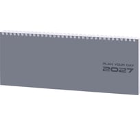 Планинг датированный Staff 2027 285×112 мм гребень картонная обложка 64 л Grey style 117855