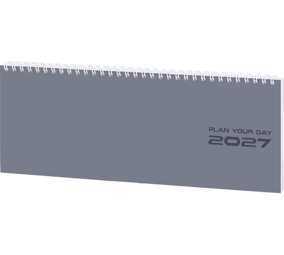 Планинг датированный Staff 2027 285×112 мм гребень картонная обложка 64 л Grey style 117855