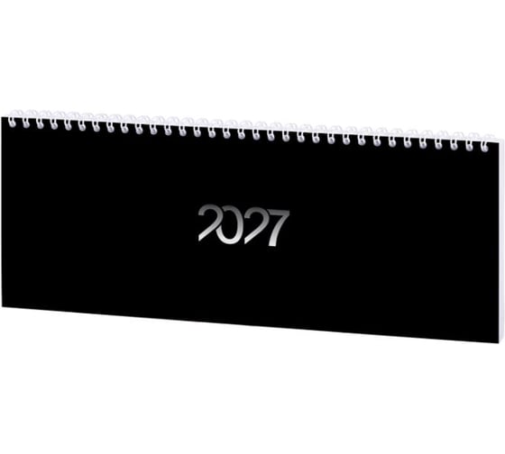 Планинг датированный Staff 2027 285х112мм, гребень, картонная обложка, 64л, Black style 117854