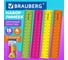 Линейки пластиковые BRAUBERG 15 см неоновые, НАБОР 4 шт, непрозрачные, пенал 210881 2