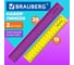 Линейки пластиковые BRAUBERG 15, 20 см неоновые, НАБОР 2 шт, непрозрачные, европодвес, 210887 2