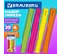 Линейки пластиковые BRAUBERG 20 см неоновые, НАБОР 4 шт, пенал, 210904 2