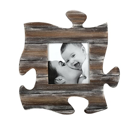 Фоторамка QWERTY в виде пазла 22x23x1 см, мдф 65844