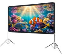 Экран Lumien LSV-100102 Sky View с двойным штативом, рабочая область 124×221 см, 100 Matte White Nylon, 155775