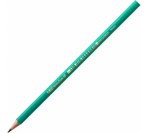 Карандаш чернографитный BIC Evolution, комплект 12 шт., HB, корпус зеленый, 8803112, 180093