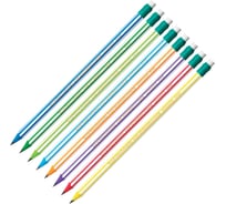 Карандаш чернографитный BIC Evolution Stripes, КОМПЛЕКТ 12 шт., HB, с ластиком, корпус ассорти 8960342 180921