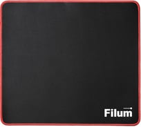 Коврик игровой для мыши Filum чёрный, оверлок, размер S — 250×200×3 мм, ткань+резина FL-MP-S-GAME