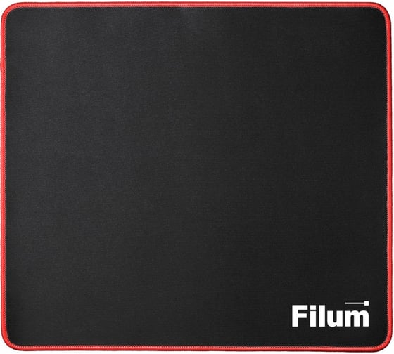 Коврик игровой для мыши Filum чёрный, оверлок, размер S — 250×200×3 мм, ткань+резина FL-MP-S-GAME