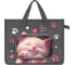 Папка BRAUBERG на молнии с ручками KIDS А4, 1 отделение, доп. карманы, пластик, Purr cat 274527 7