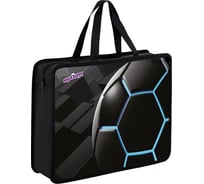 Папка на молнии с ручками ЮНЛАНДИЯ А4, 1 отделение, пластик, 80 мм, Soccer ball 274489