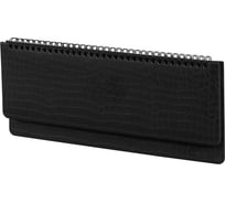 Планинг датированный BRAUBERG 2027, 305×140 мм, Comodo, под кожу, черный, 118191