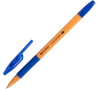 Ручки шариковые BRAUBERG с грипом ULTRA GT ORANGE, набор 8 шт., синие, линия письма 0.35 мм 144530