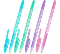 Ручки шариковые BRAUBERG с грипом ULTRA GT PASTEL, набор 4 шт, синие, линия 0.35 мм, 144533