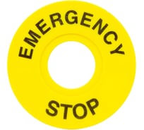 Табличка для кнопок EKF 22 мм «EMERGENCY STOP» scep-es