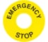 Табличка для кнопок EKF 22 мм «EMERGENCY STOP» scep-es 1