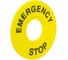 Табличка для кнопок EKF 22 мм «EMERGENCY STOP» scep-es 2