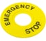 Табличка для кнопок EKF 22 мм «EMERGENCY STOP» scep-es 3