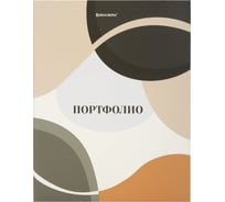 Папка-портфолио универсальная BRAUBERG 4 кольца, 20 файлов, 7БЦ матовая, Abstraction, 117555