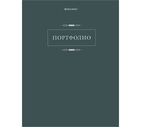 Папка-портфолио универсальная BRAUBERG 4 кольца, 20 файлов, 7БЦ матовая, Classic, 117554