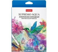 Карандаши цветные Hatber Hatber Акварельные круглый корпус 18 цв. SUPR 087449