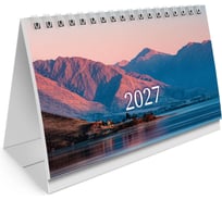 Календарь-домик настольный BRAUBERG на гребне с бегунком 2027г , 160х105 мм, Горы, 118474