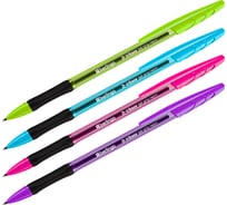 Ручка гелевая Berlingo Tribase Gel grip neon черная, 0,5мм, грип, CGp05026 CGp_05026