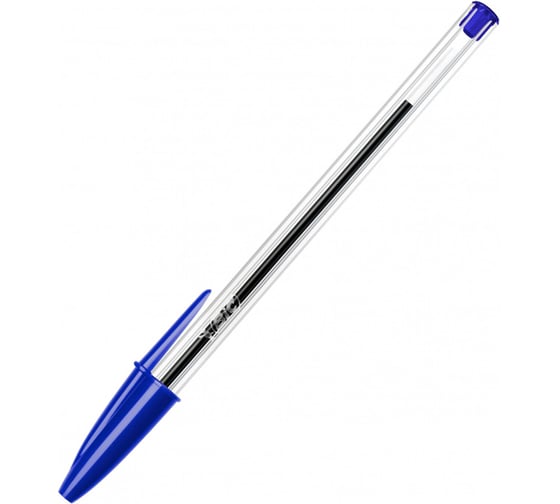 Ручки шариковые BIC Cristal Original, набор 10 шт., синие, узел 1 мм, линия 0,32 мм, пакет, 830863, 143972