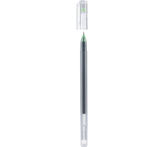 Ручка гелевая Hatber Pin, зеленая, 0,5 мм, трехгранный корпус, 12 шт 089607