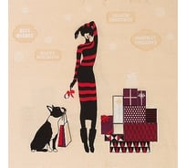 Бумажная салфетка PAPSTAR РОЖДЕСТВЕНСКИЕ ПОКУПКИ 33х33 см, 3 слоя, 20 шт/уп 1/15 PS-87159