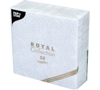 Бумажная салфетка PAPSTAR ROYAL CASALI белая, 40х40 см, 1 слой, 50 шт/уп 1/5 PS-84876